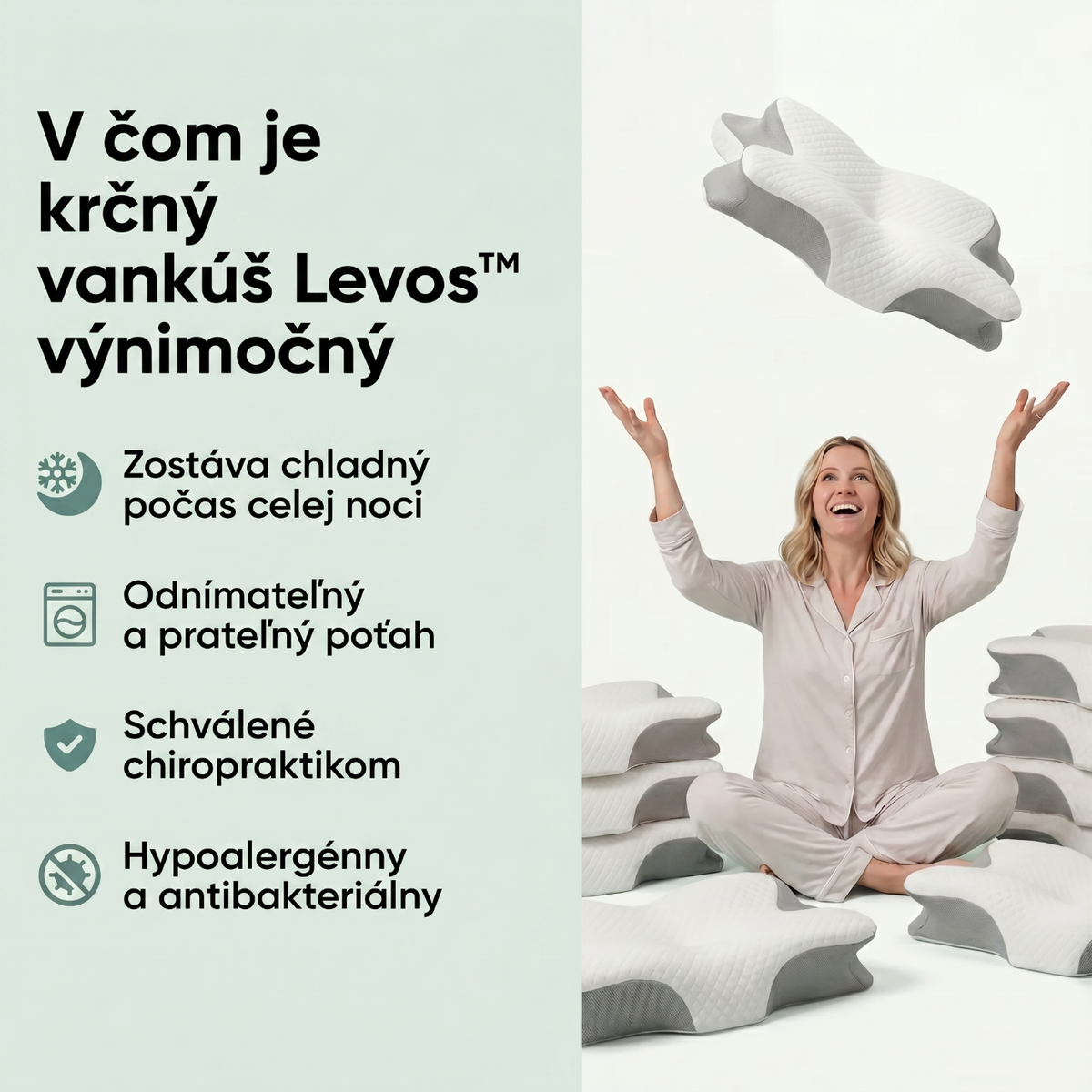 LEVOS™ KRČNÝ VANKÚŠ